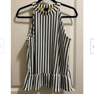 Anthropologie W5 Striped Peplum Top